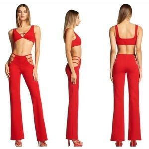 I.AM.GIA Lucid Pants in red small (ALTERED hem as been cut)